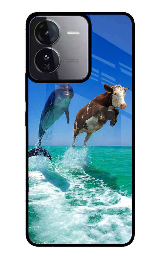 Dolphin vs Cow iQOO Z9 5G Glass Case