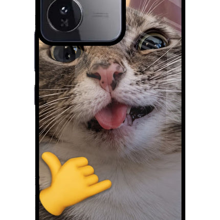 Silly Cat Call iQOO Z9 5G Glass Case