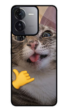 Silly Cat Call iQOO Z9 5G Glass Case