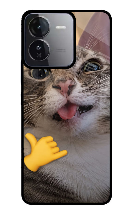Silly Cat Call iQOO Z9 5G Glass Case