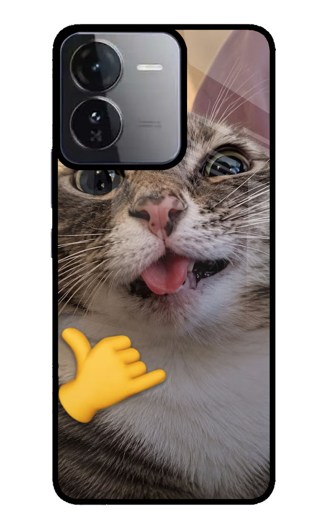 Silly Cat Call iQOO Z9 5G Glass Case