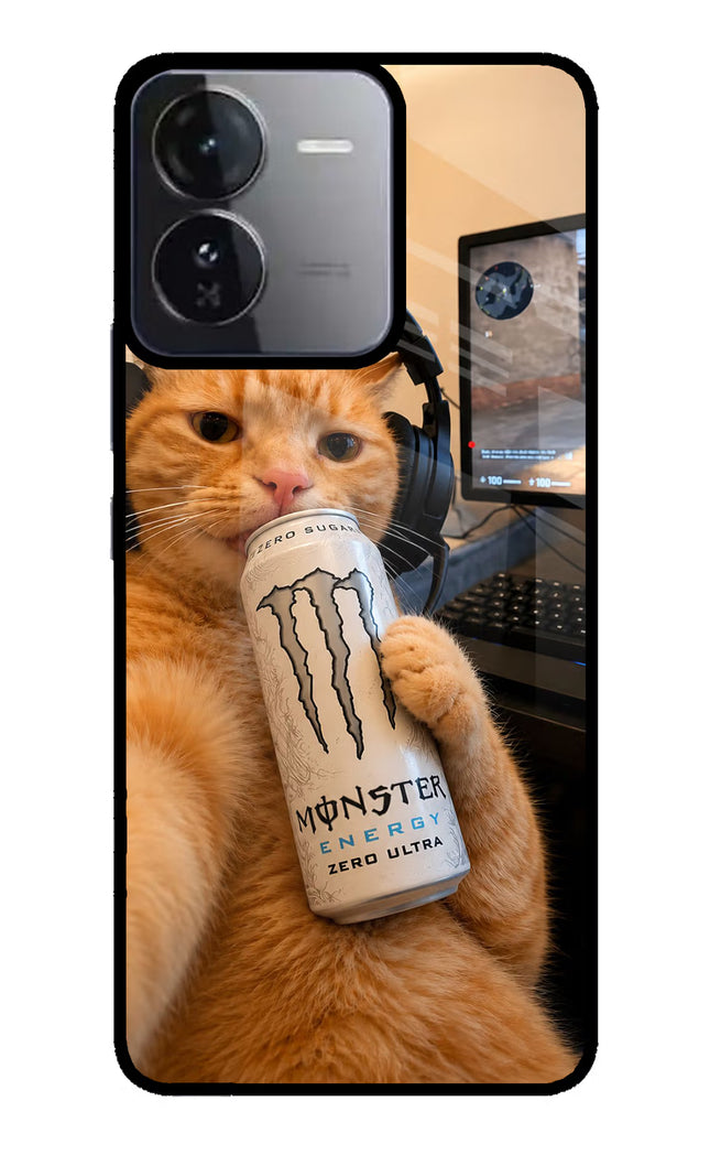 Gamer Cat Energy iQOO Z9 5G Glass Case