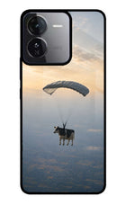 Skydiving Cow iQOO Z9 5G Glass Case