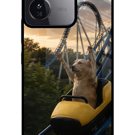 Rollercoaster Dog iQOO Z9 5G Glass Case