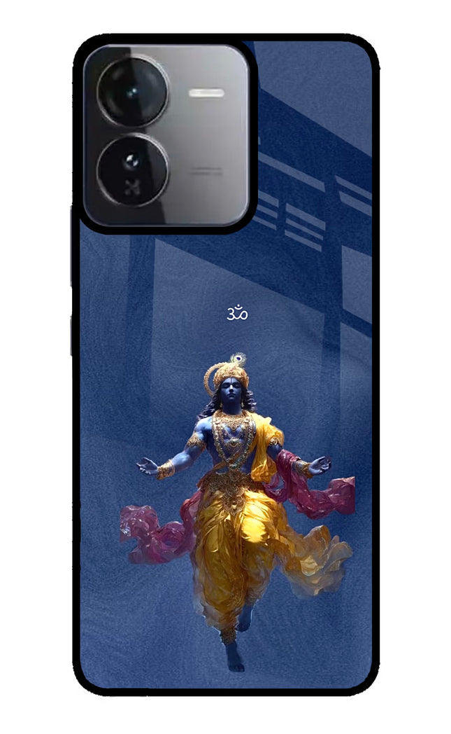 Cosmic Krishna iQOO Z9 5G Glass Case Back Cover by Casekaro