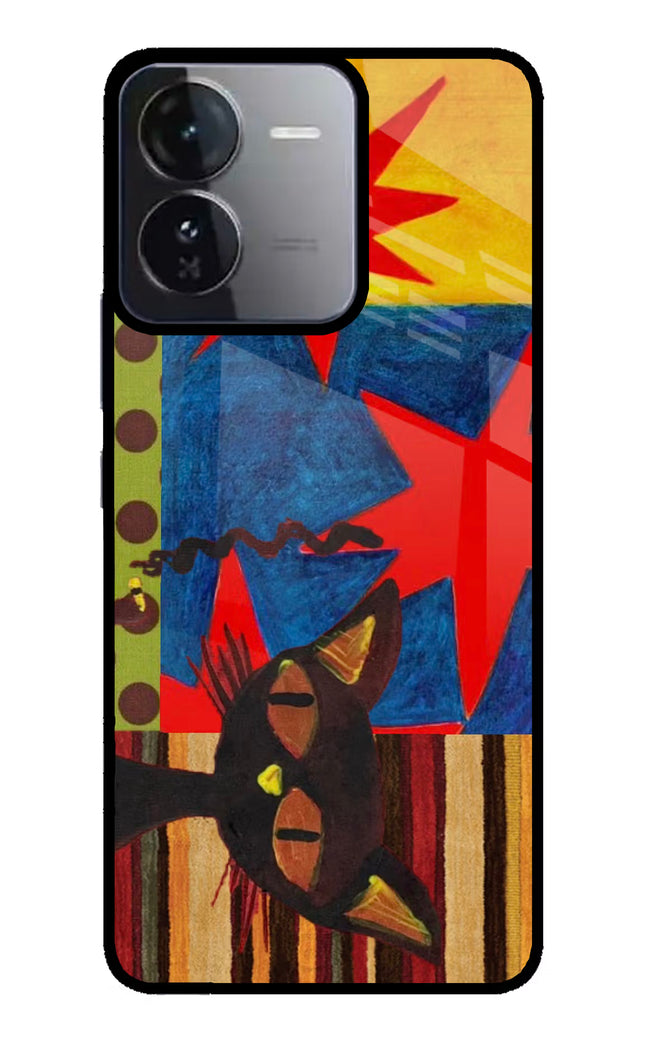 Pop Cat iQOO Z9 5G Glass Case Back Cover by Casekaro