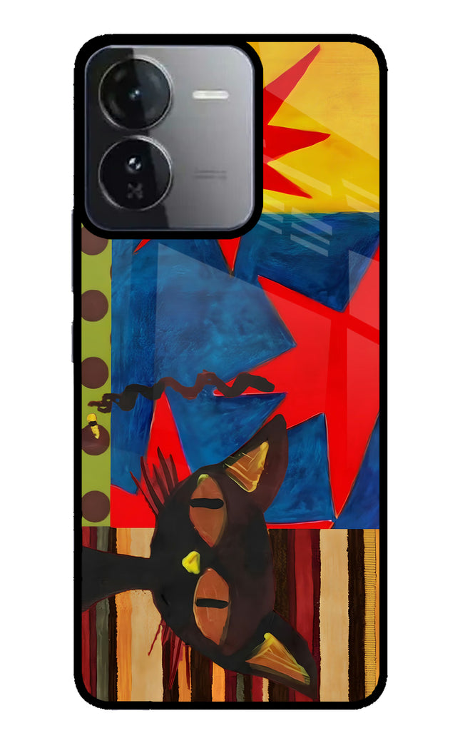 Pop Cat iQOO Z9 5G Glass Case Back Cover by Casekaro