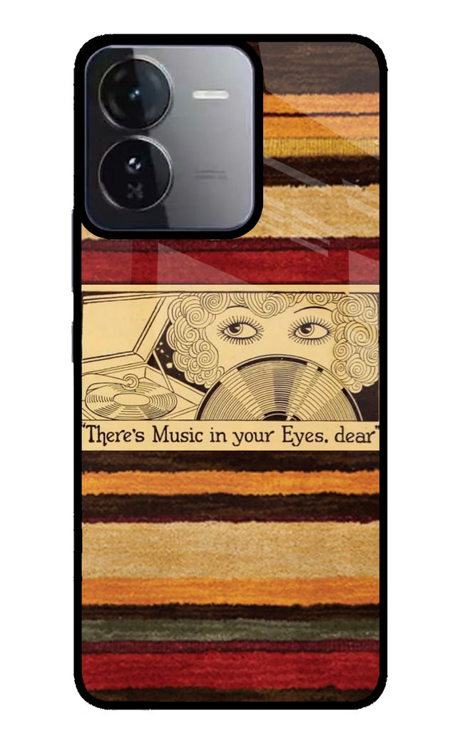 Vinyl Stripes iQOO Z9 5G Glass Case Back Cover by Casekaro
