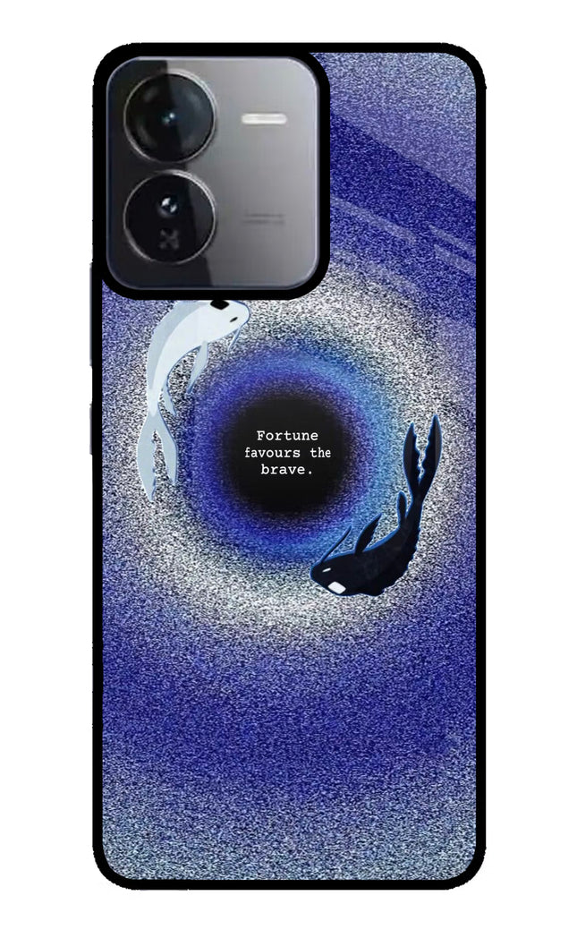 Dark Koi iQOO Z9 5G Glass Case Back Cover by Casekaro