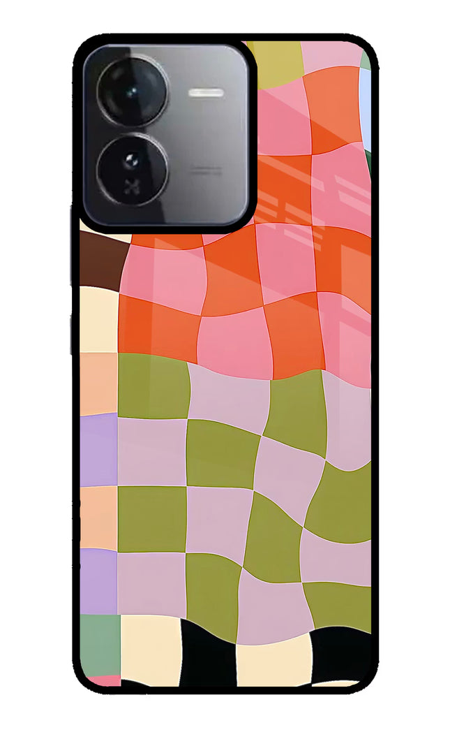 Wavy Grid iQOO Z9 5G Glass Case Back Cover by Casekaro