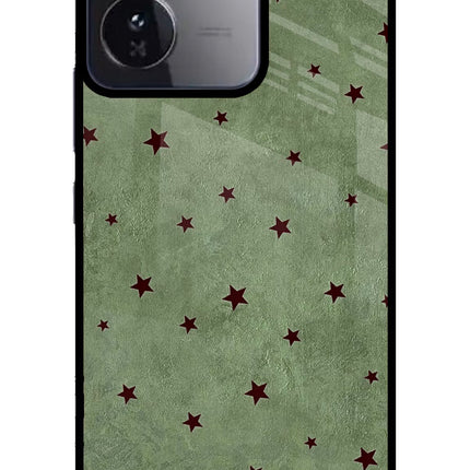 Green Stars iQOO Z9 5G Glass Case