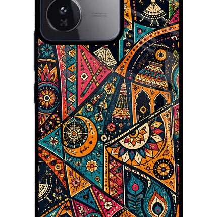 Folk Print iQOO Z9 5G Glass Case