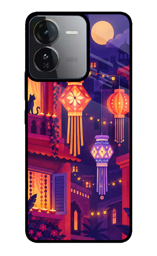 Lantern Lane iQOO Z9 5G Glass Case Back Cover by Casekaro