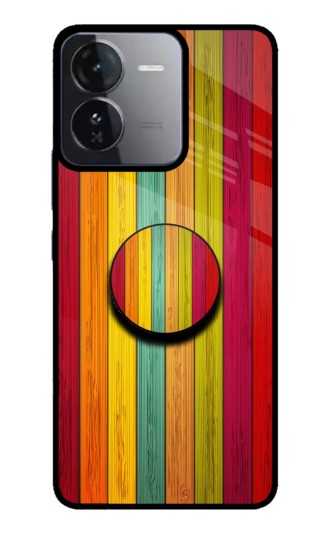 Multicolor Wooden iQOO Z9 5G Pop Case by Casekaro