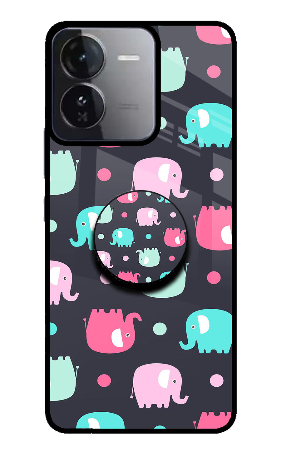 Baby Elephants iQOO Z9 5G Pop Case, Glass case