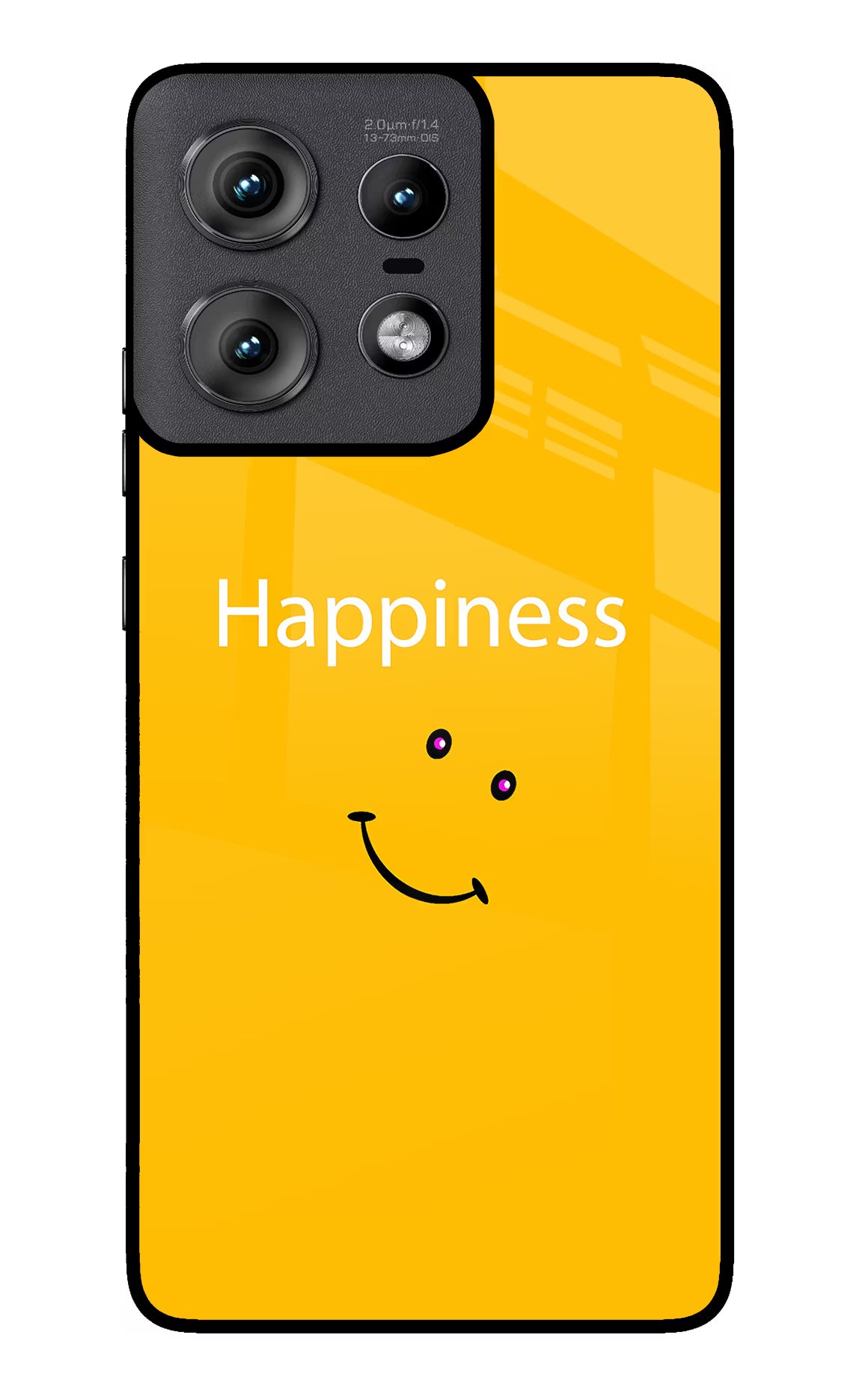 Happiness With Smiley Moto Edge 50 Pro 5G Glass Case Back Cover by Casekaro