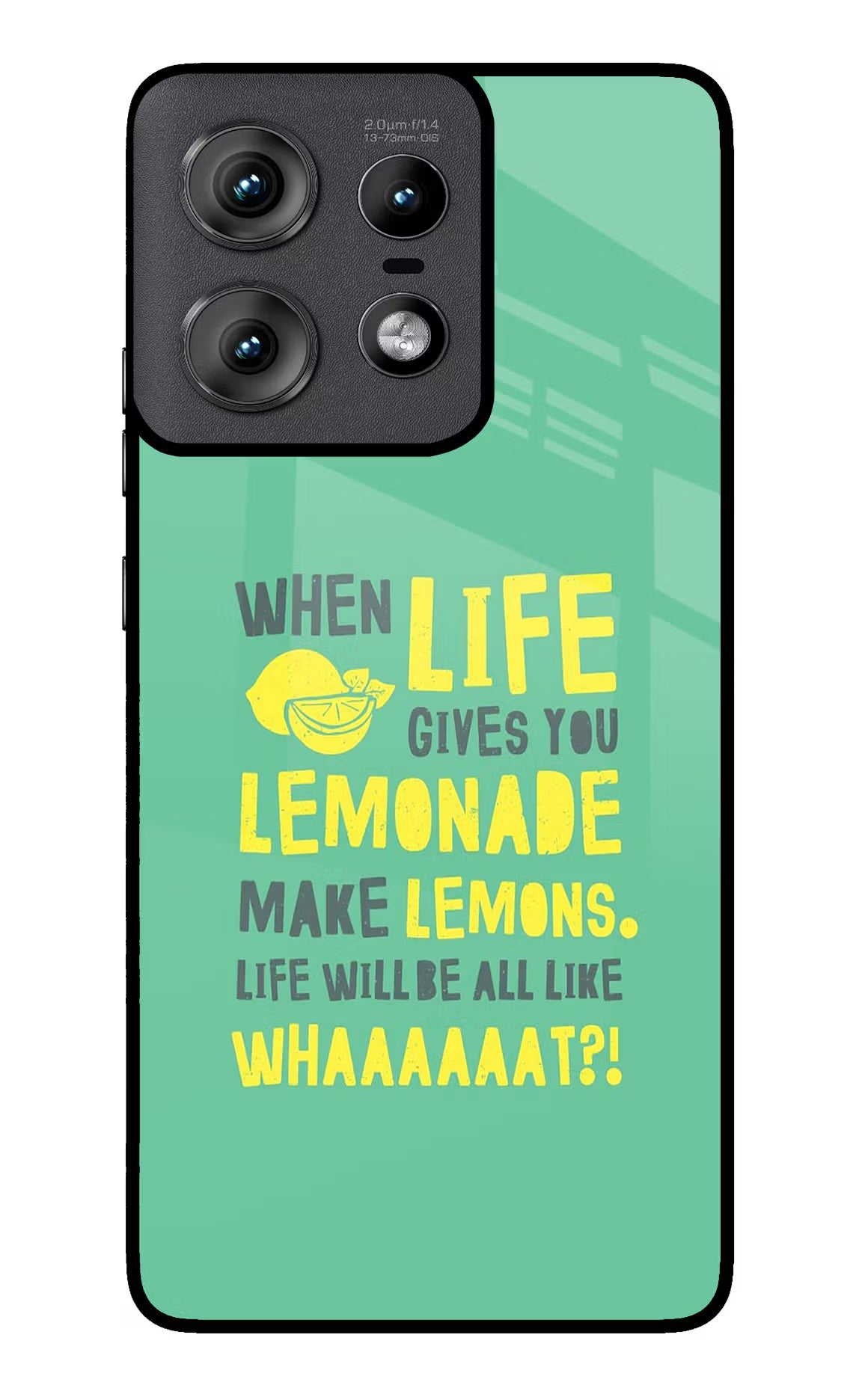 Quote Moto Edge 50 Pro 5G Glass Case Back Cover by Casekaro