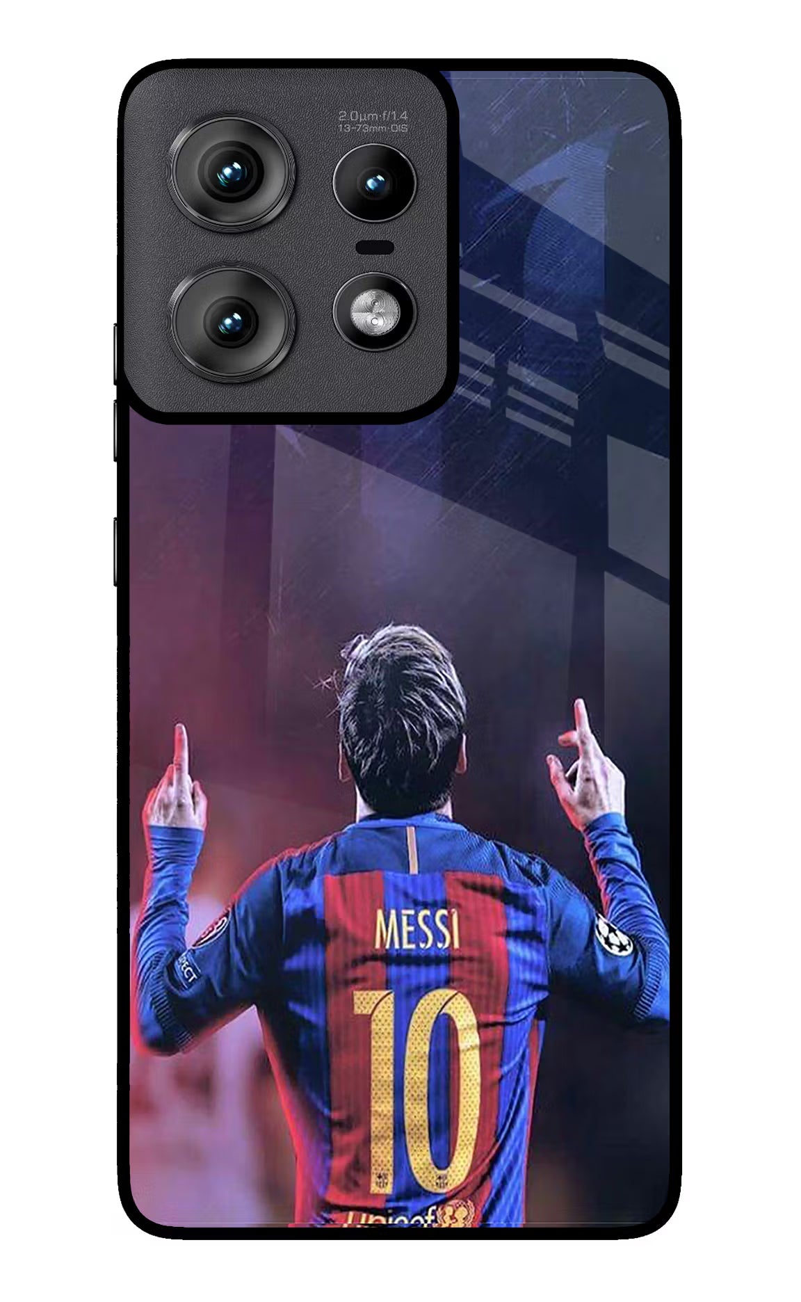 Messi Moto Edge 50 Pro 5G Glass Case Back Cover by Casekaro