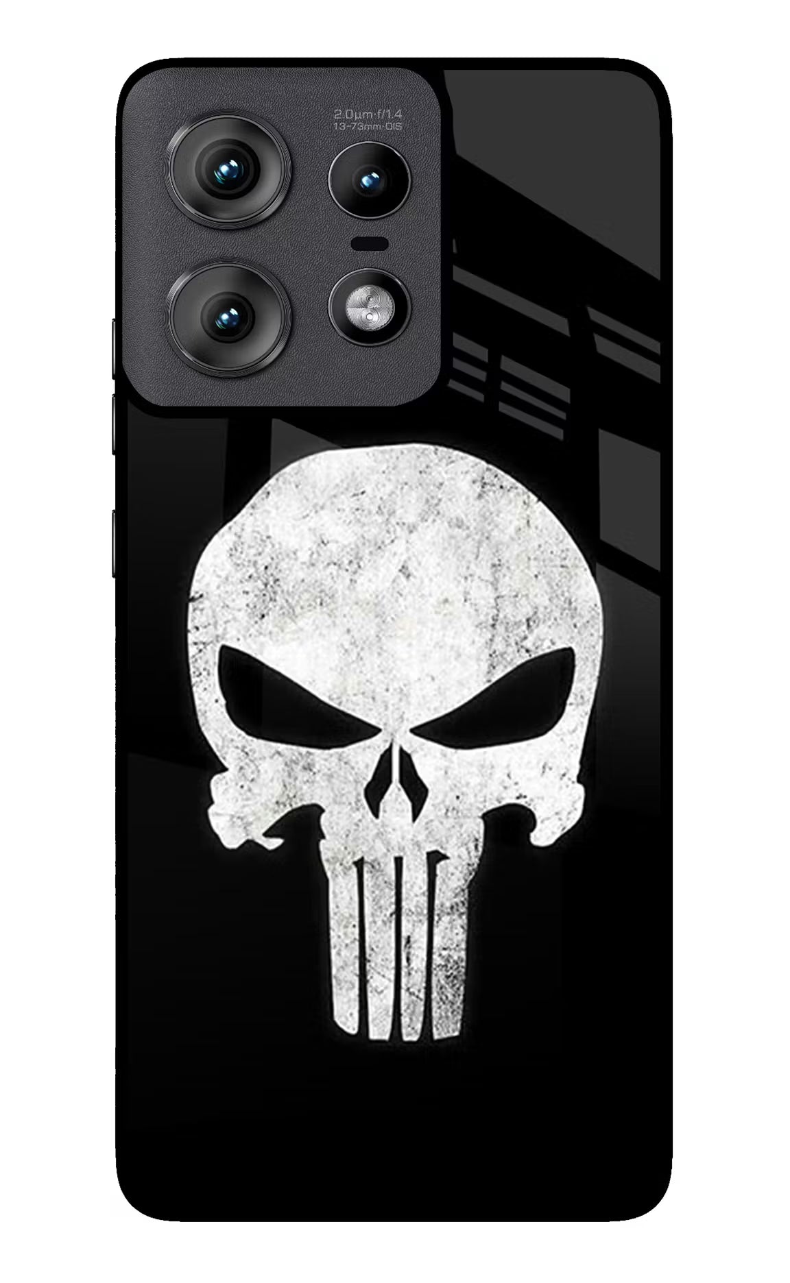 Punisher Skull Moto Edge 50 Pro 5G Glass Case Back Cover by Casekaro
