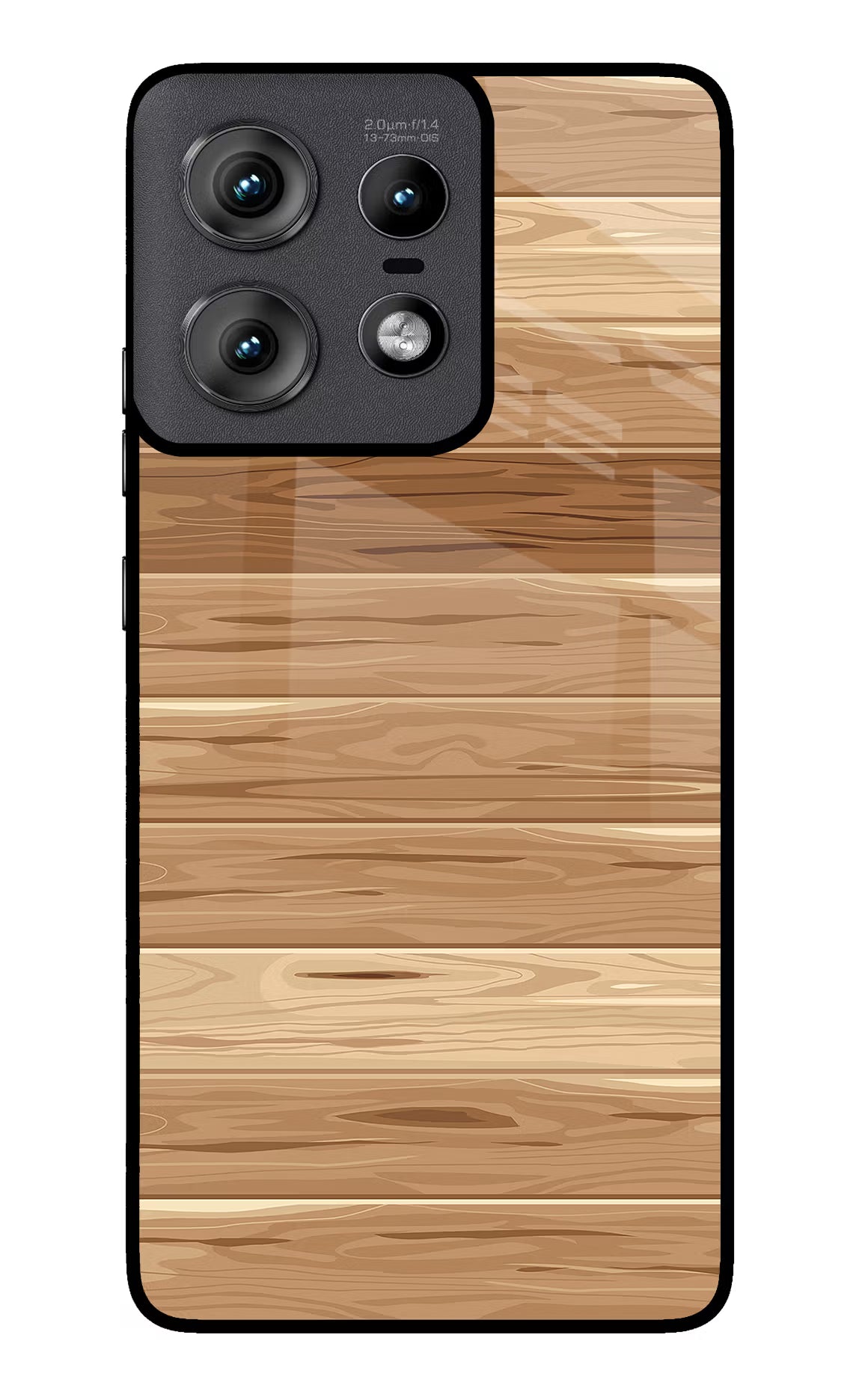 Wooden Vector Moto Edge 50 Pro 5G Glass Case Back Cover by Casekaro