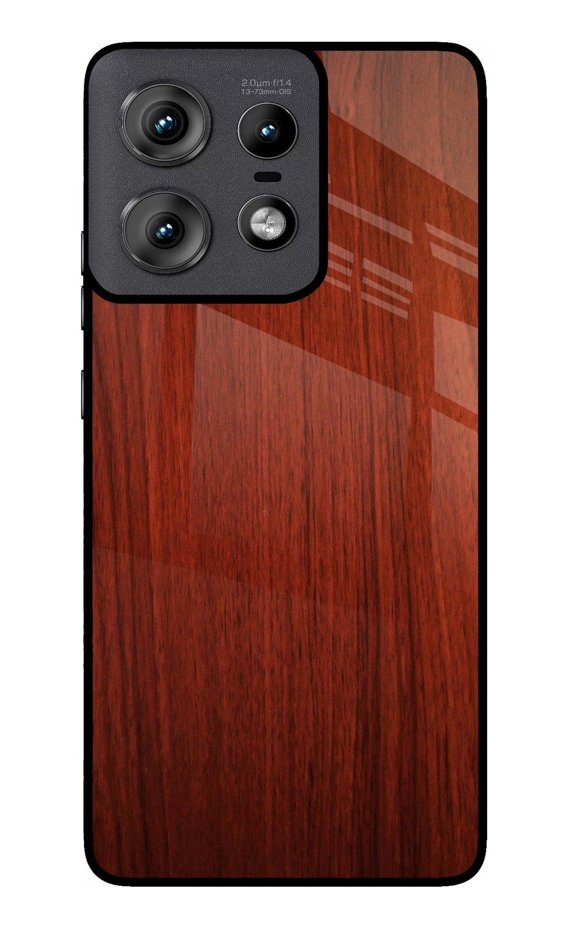 Wooden Plain Pattern Moto Edge 50 Pro 5G Glass Case