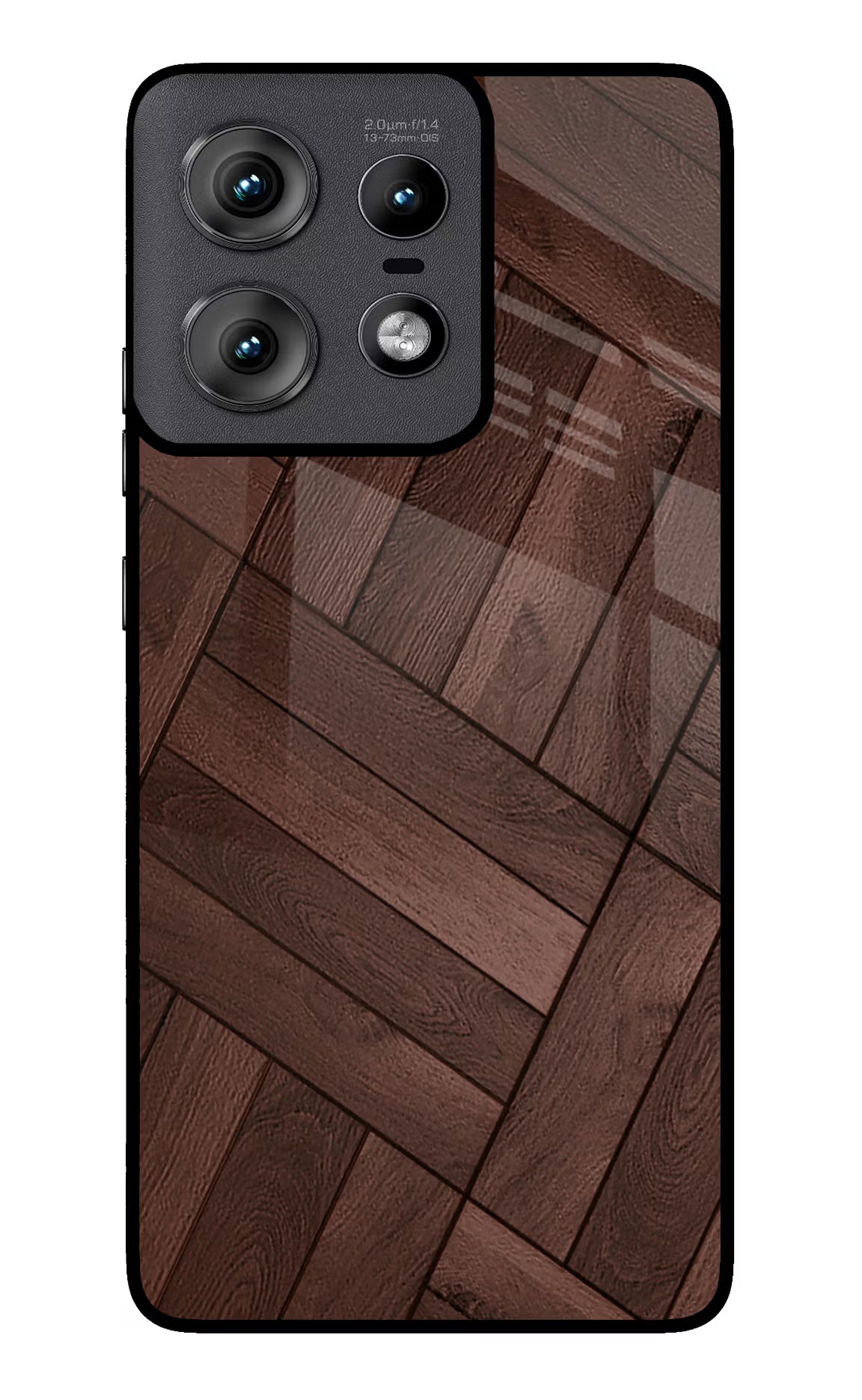 Wooden Texture Design Moto Edge 50 Pro 5G Glass Case Back Cover by Casekaro