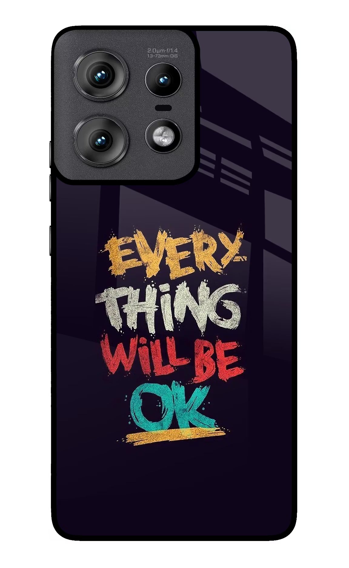 Everything Will Be Ok Moto Edge 50 Pro 5G Glass Case Back Cover by Casekaro