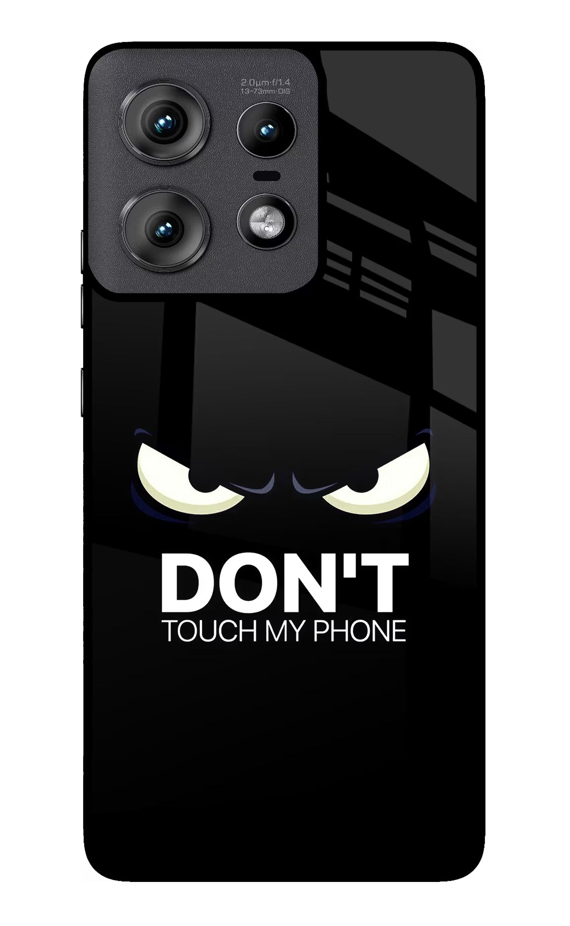 Don'T Touch My Phone Moto Edge 50 Pro 5G Glass Case Back Cover by Casekaro