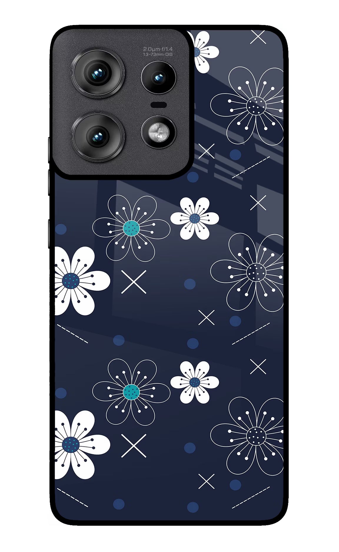 Flowers Moto Edge 50 Pro 5G Glass Case Back Cover by Casekaro
