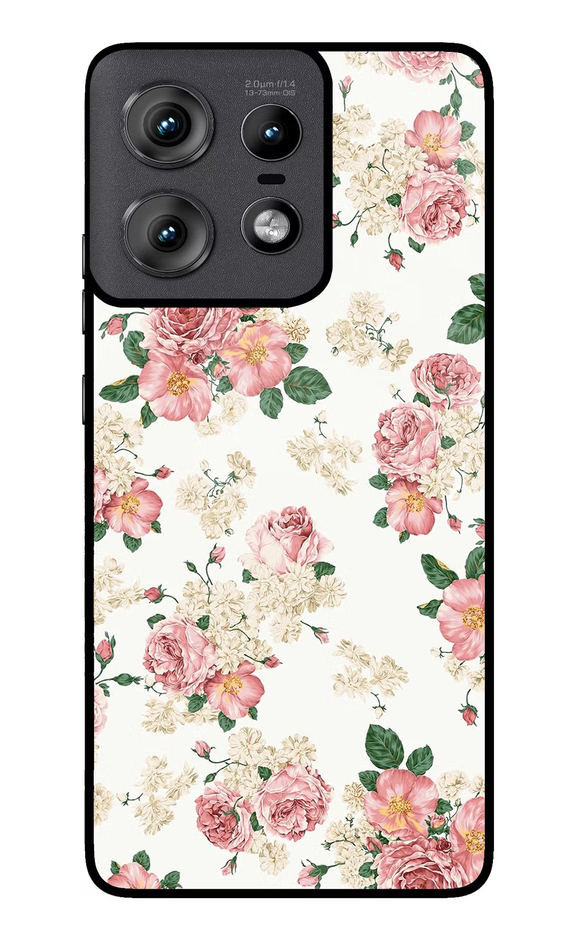 Flowers Moto Edge 50 Pro 5G Glass Case Back Cover by Casekaro