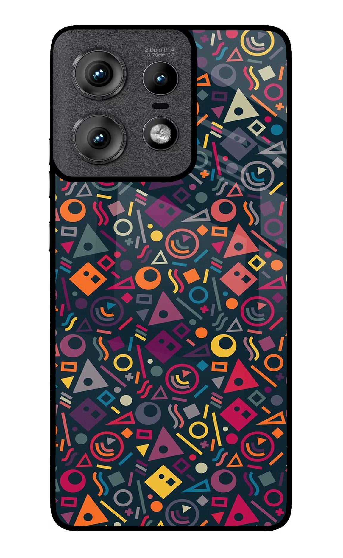 Geometric Abstract Moto Edge 50 Pro 5G Glass Case Back Cover by Casekaro
