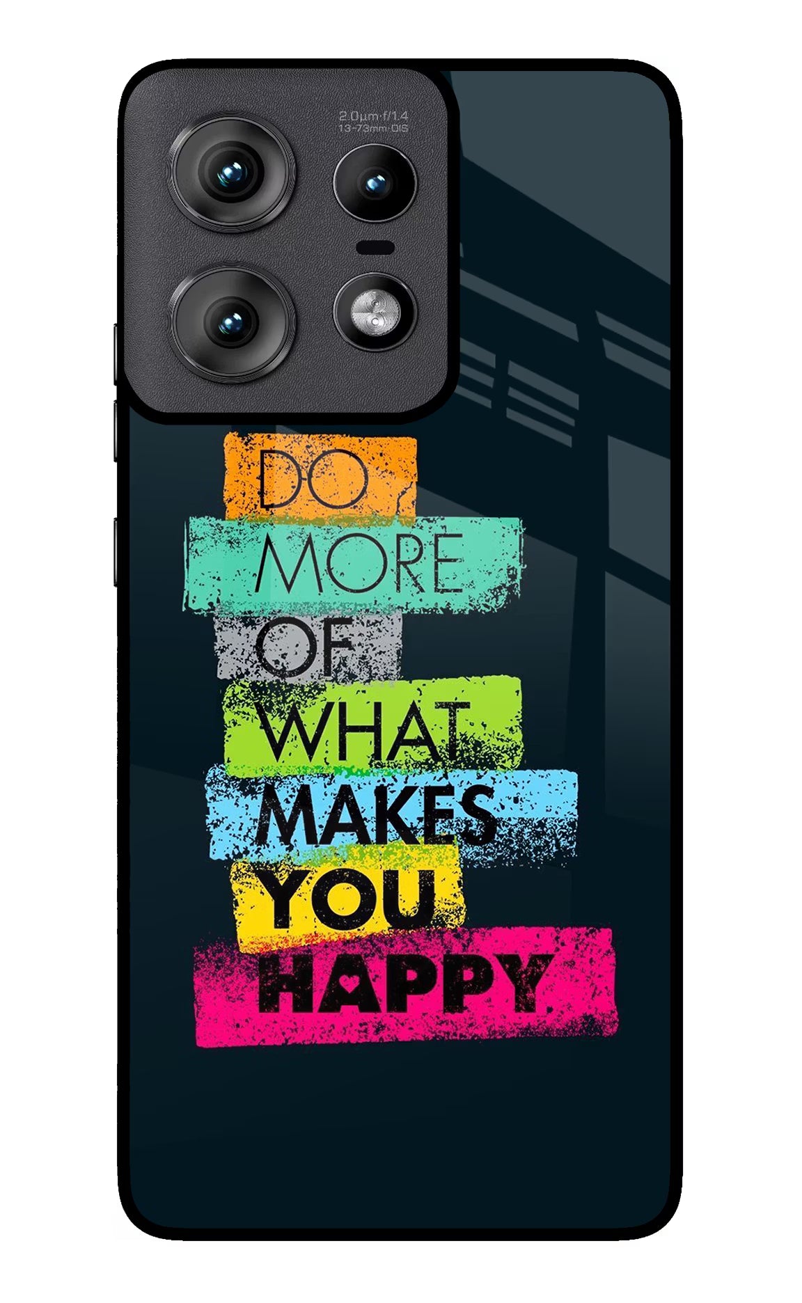 Do More Of What Makes You Happy Moto Edge 50 Pro 5G Glass Case Back Cover by Casekaro