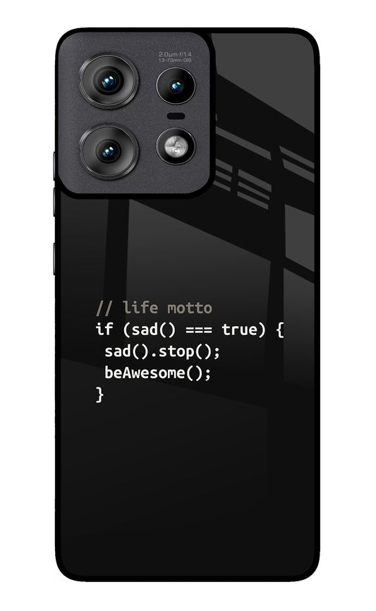 Life Motto Code Moto Edge 50 Pro 5G Glass Case