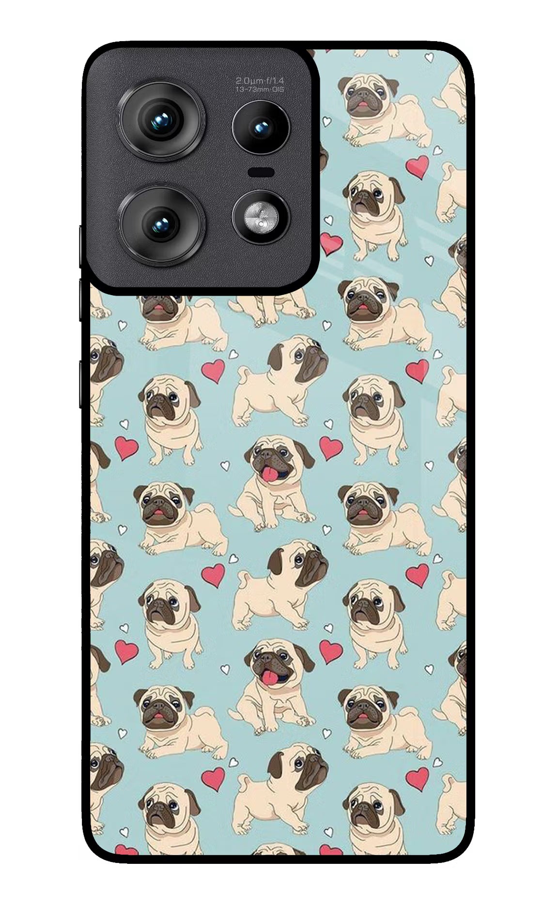 Pug Dog Moto Edge 50 Pro 5G Glass Case Back Cover by Casekaro