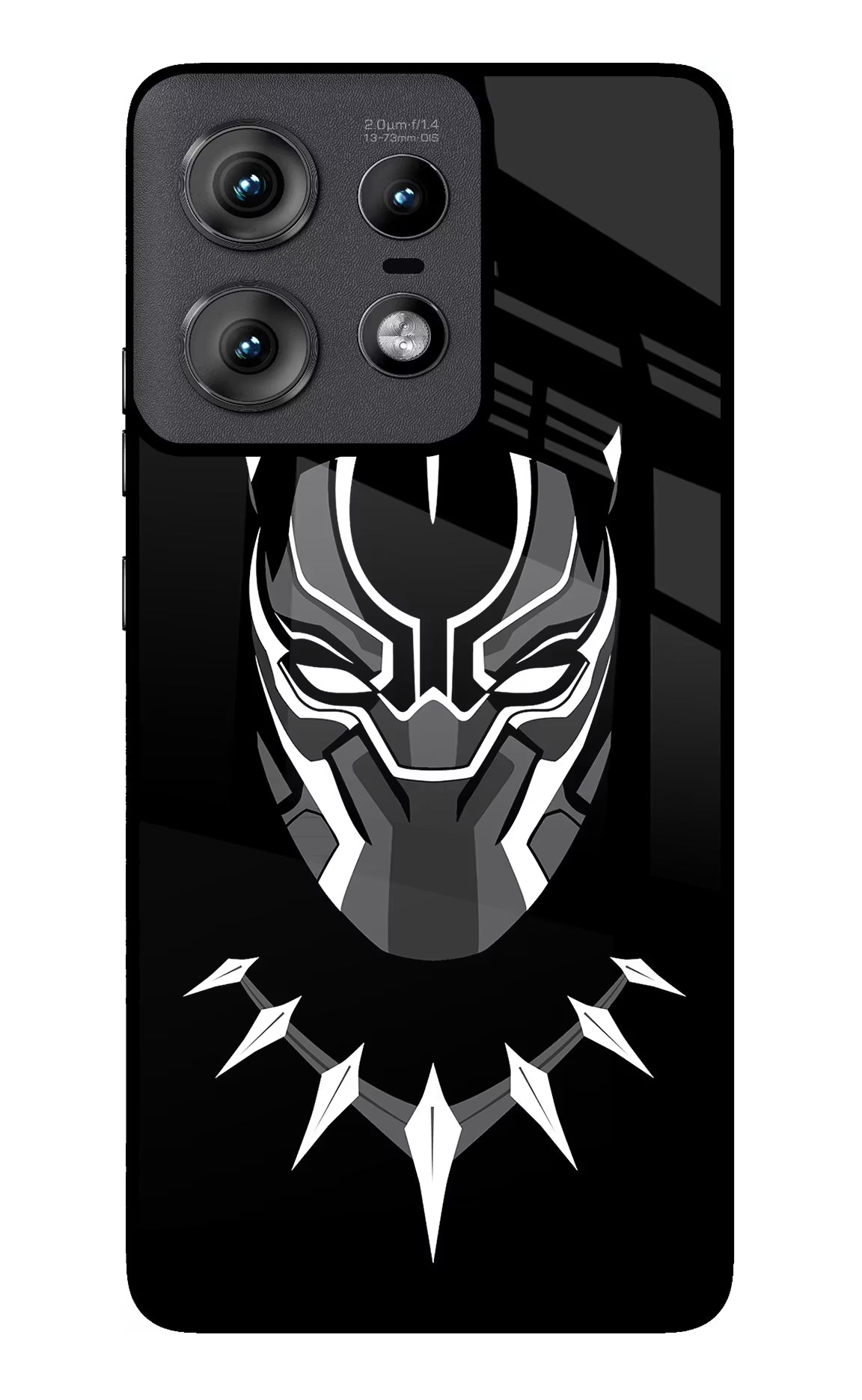 Black Panther Moto Edge 50 Pro 5G Glass Case Back Cover by Casekaro
