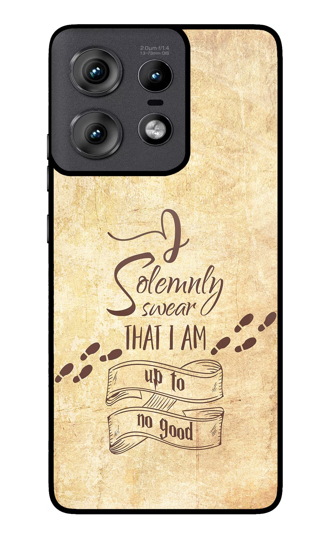 I Solemnly swear that i up to no good Moto Edge 50 Pro 5G Glass Case Back Cover by Casekaro