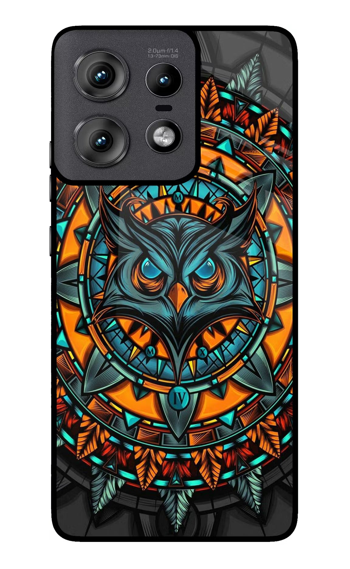 Angry Owl Art Moto Edge 50 Pro 5G Glass Case Back Cover by Casekaro