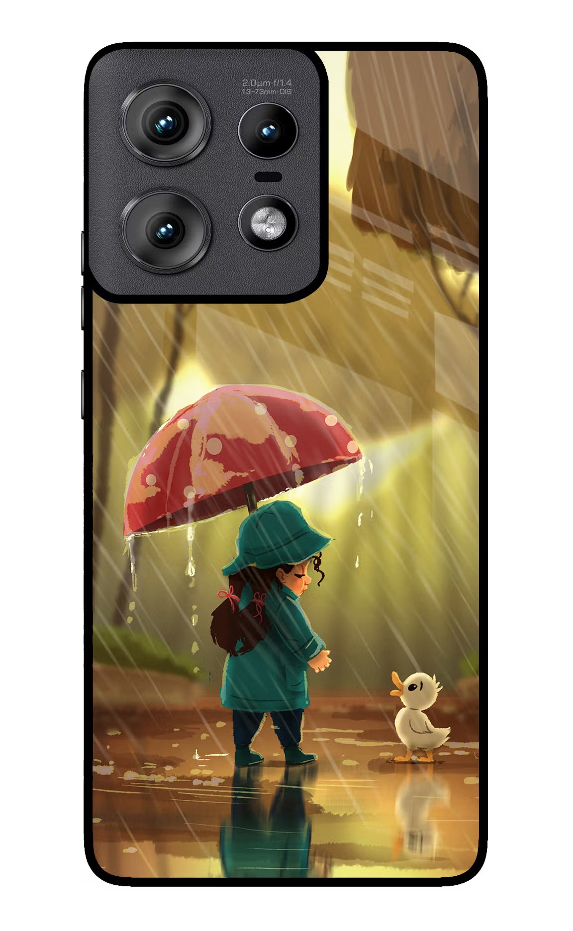 Rainy Day Moto Edge 50 Pro 5G Glass Case Back Cover by Casekaro
