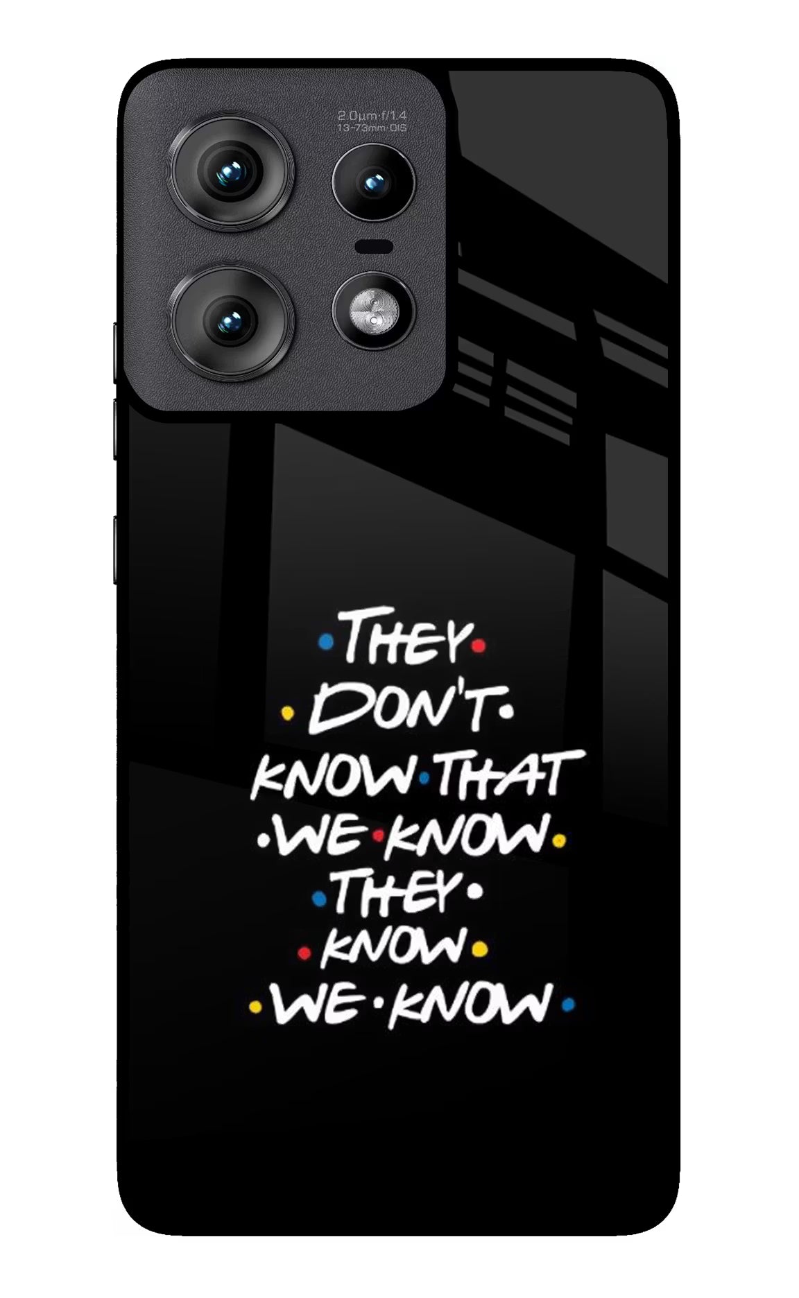 FRIENDS Dialogue Moto Edge 50 Pro 5G Glass Case Back Cover by Casekaro