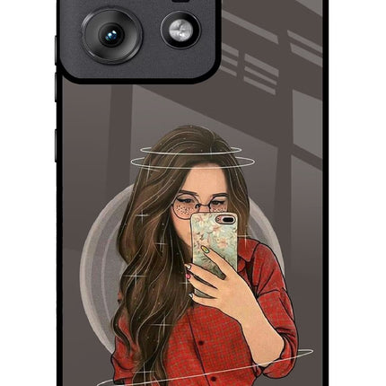 Selfie Queen Moto Edge 50 Pro 5G Glass Case Back Cover by Casekaro