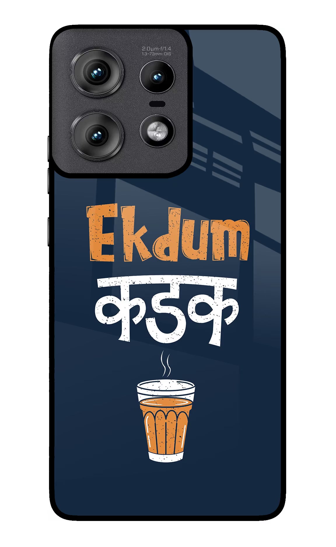 Ekdum Kadak Chai Moto Edge 50 Pro 5G Glass Case Back Cover by Casekaro