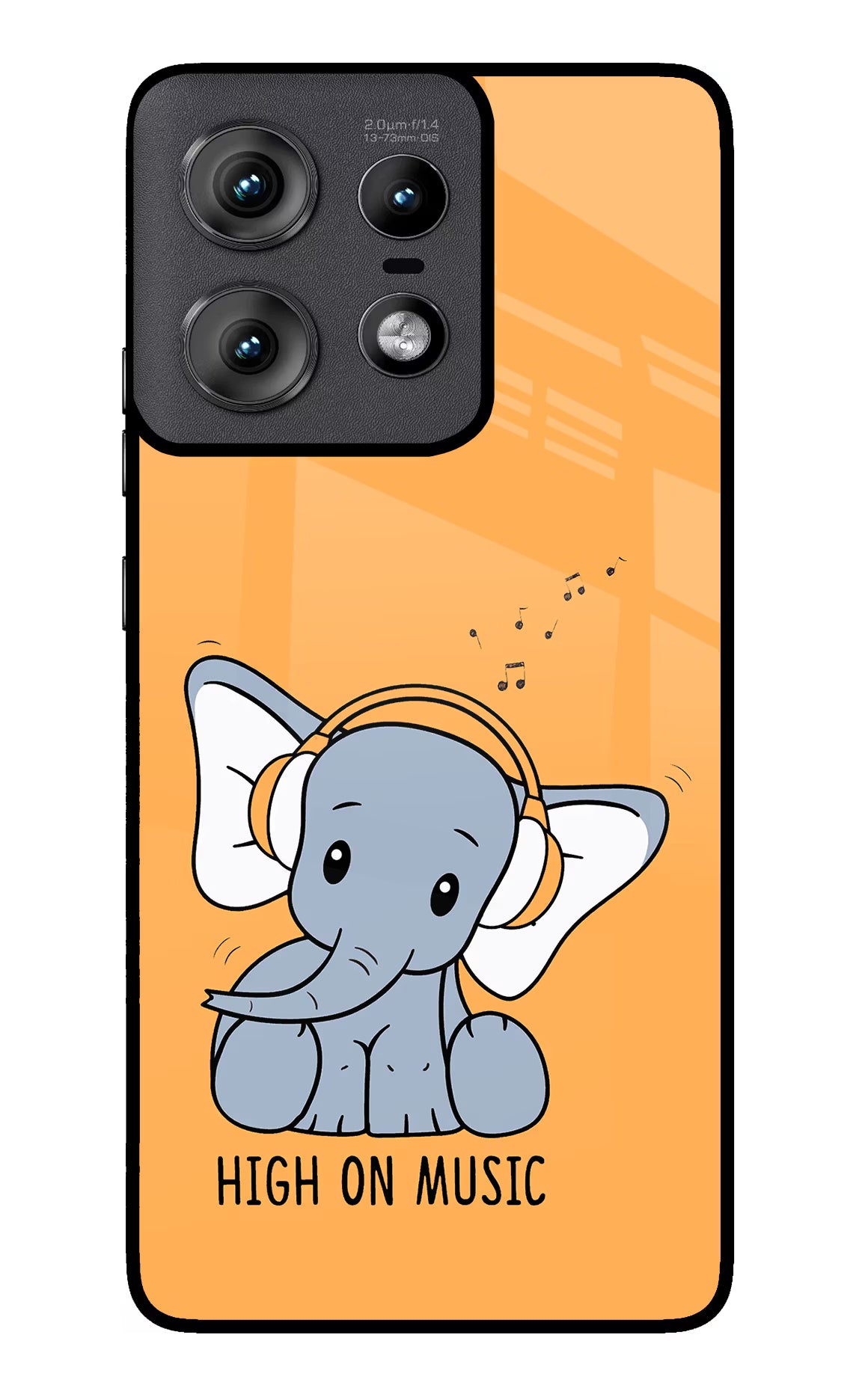 High On Music Moto Edge 50 Pro 5G Glass Case Back Cover by Casekaro