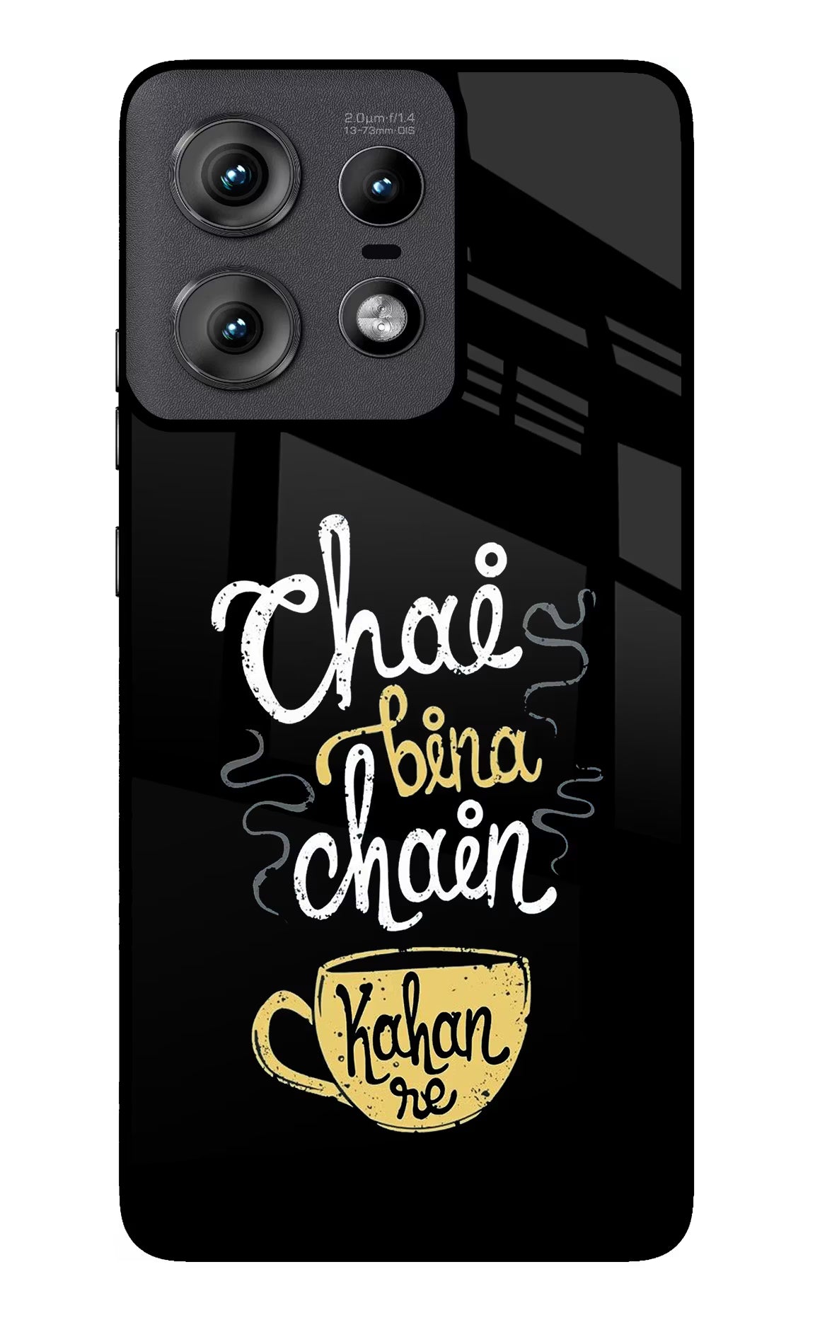 Chai Bina Chain Kaha Re Moto Edge 50 Pro 5G Glass Case Back Cover by Casekaro
