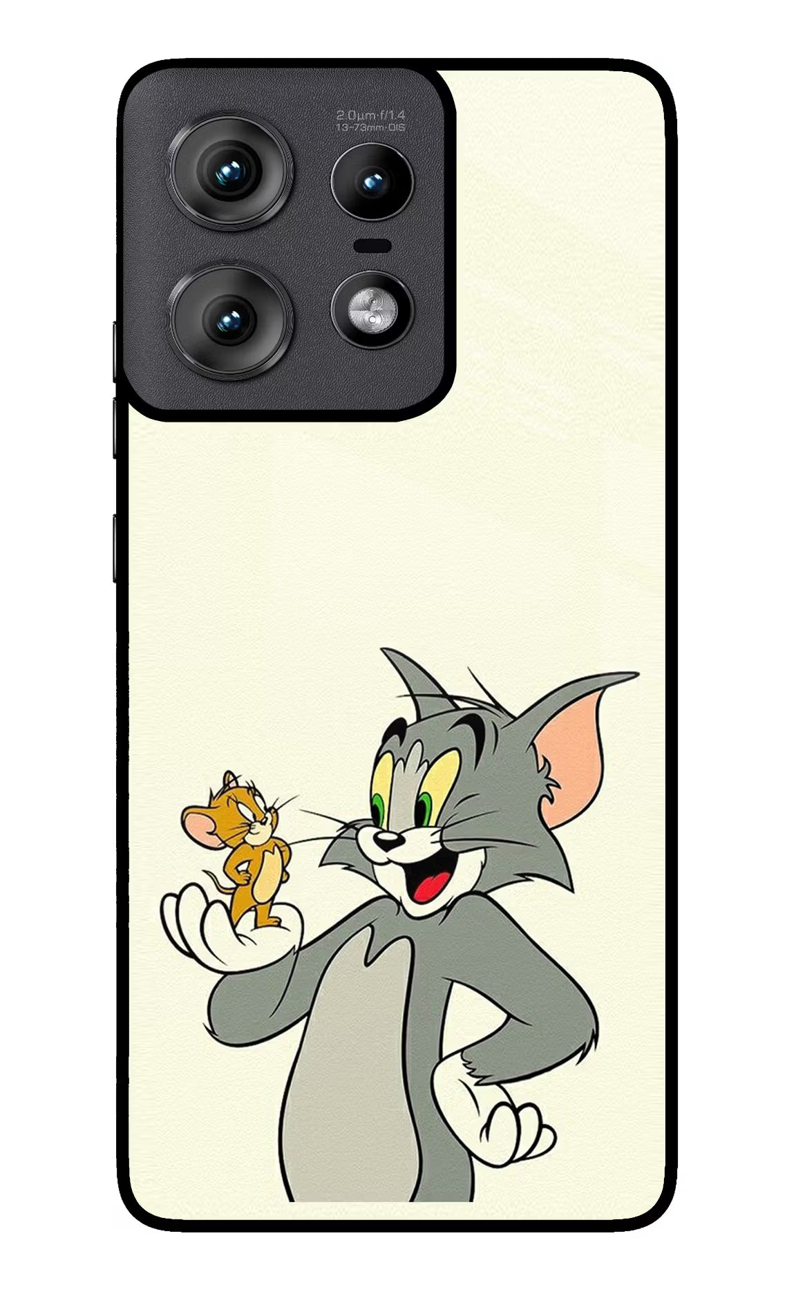Tom & Jerry Moto Edge 50 Pro 5G Glass Case Back Cover by Casekaro