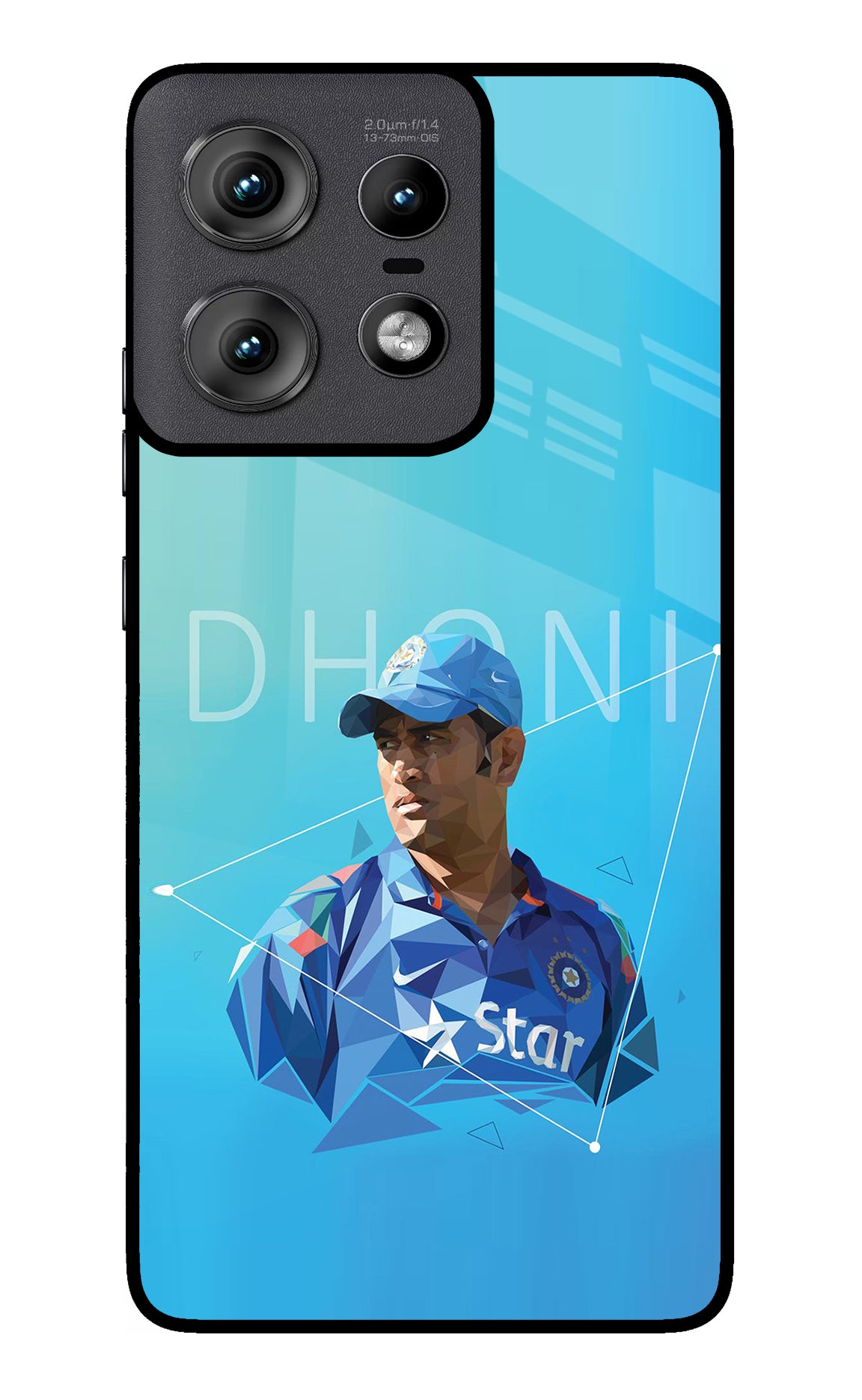 Dhoni Artwork Moto Edge 50 Pro 5G Glass Case