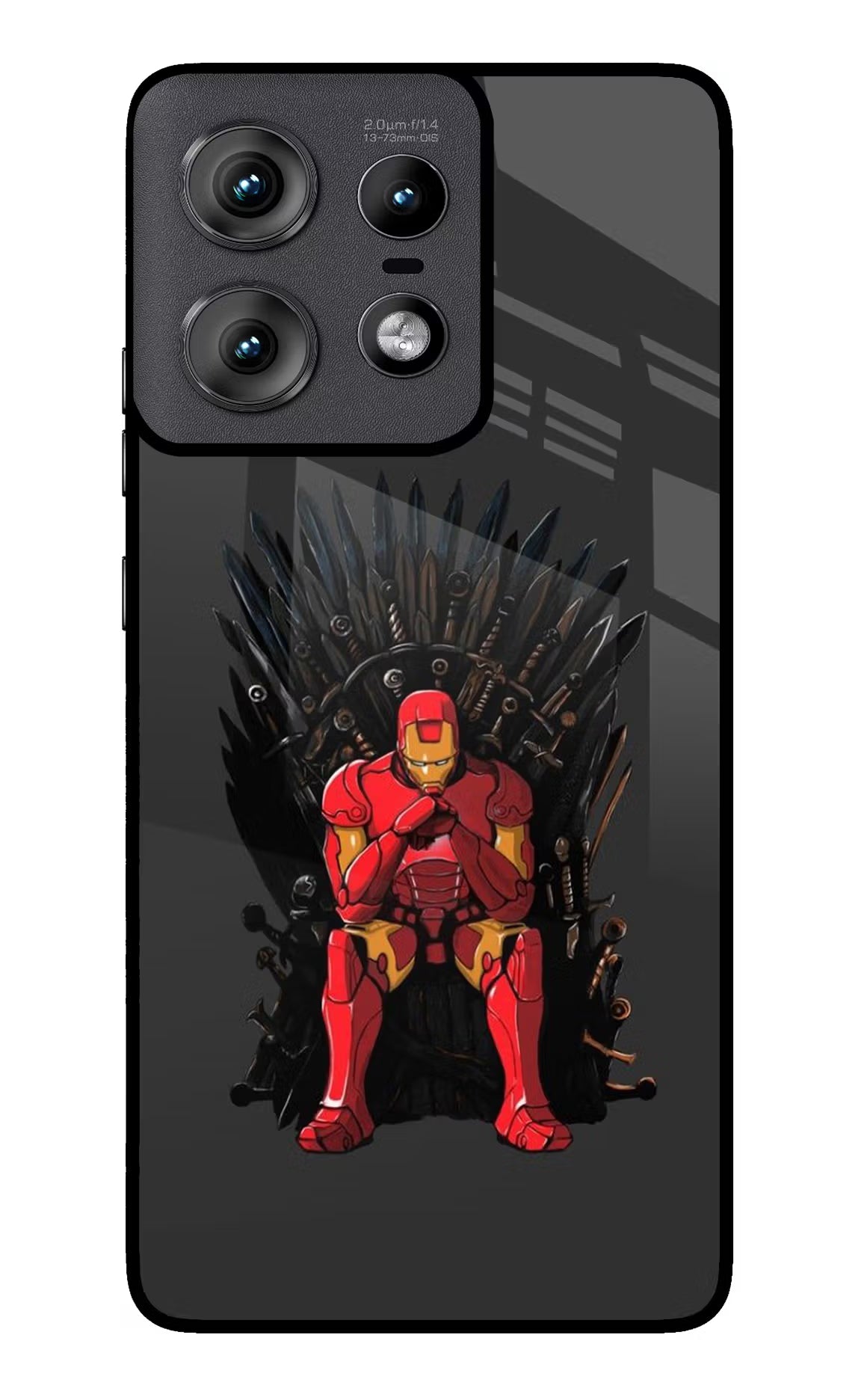 Ironman Throne Moto Edge 50 Pro 5G Glass Case Back Cover by Casekaro