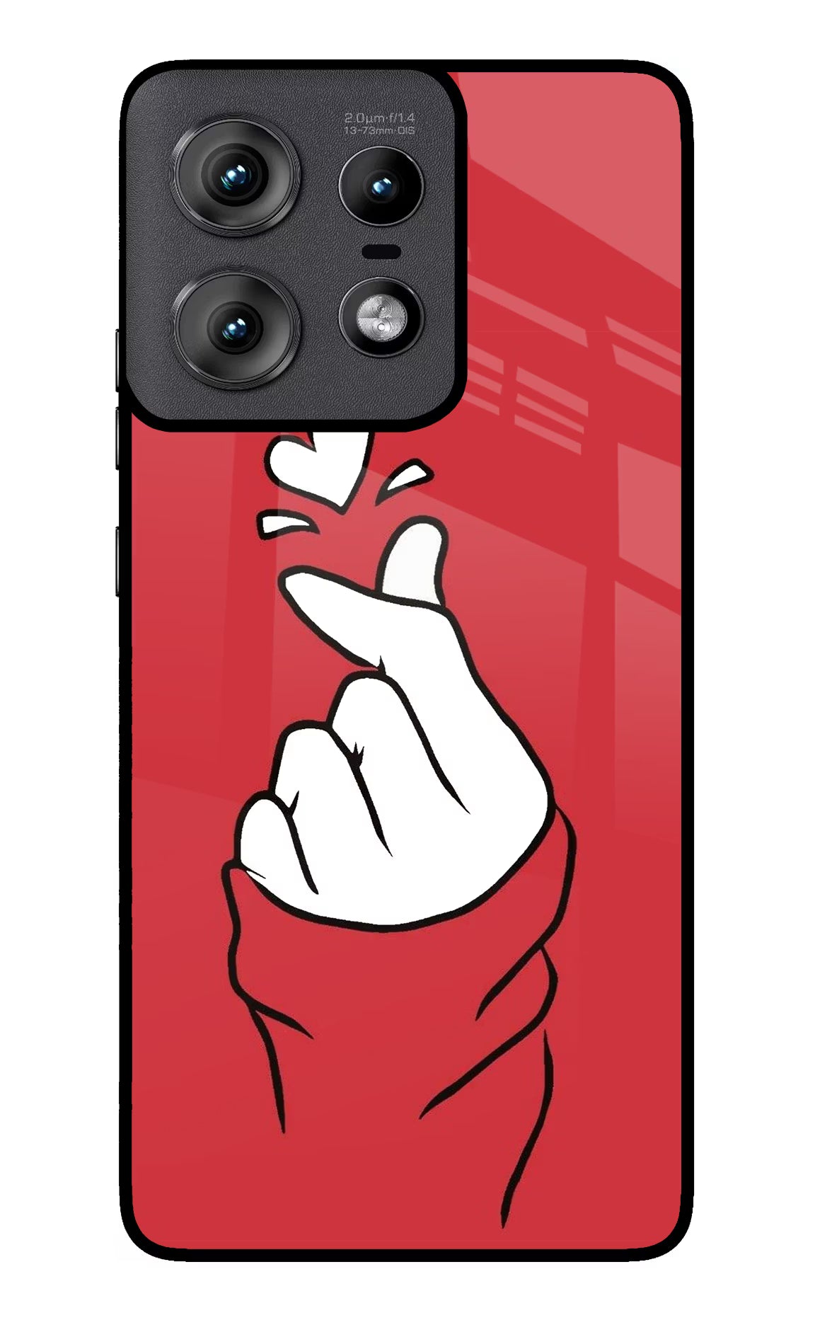 Korean Love Sign Moto Edge 50 Pro 5G Glass Case Back Cover by Casekaro