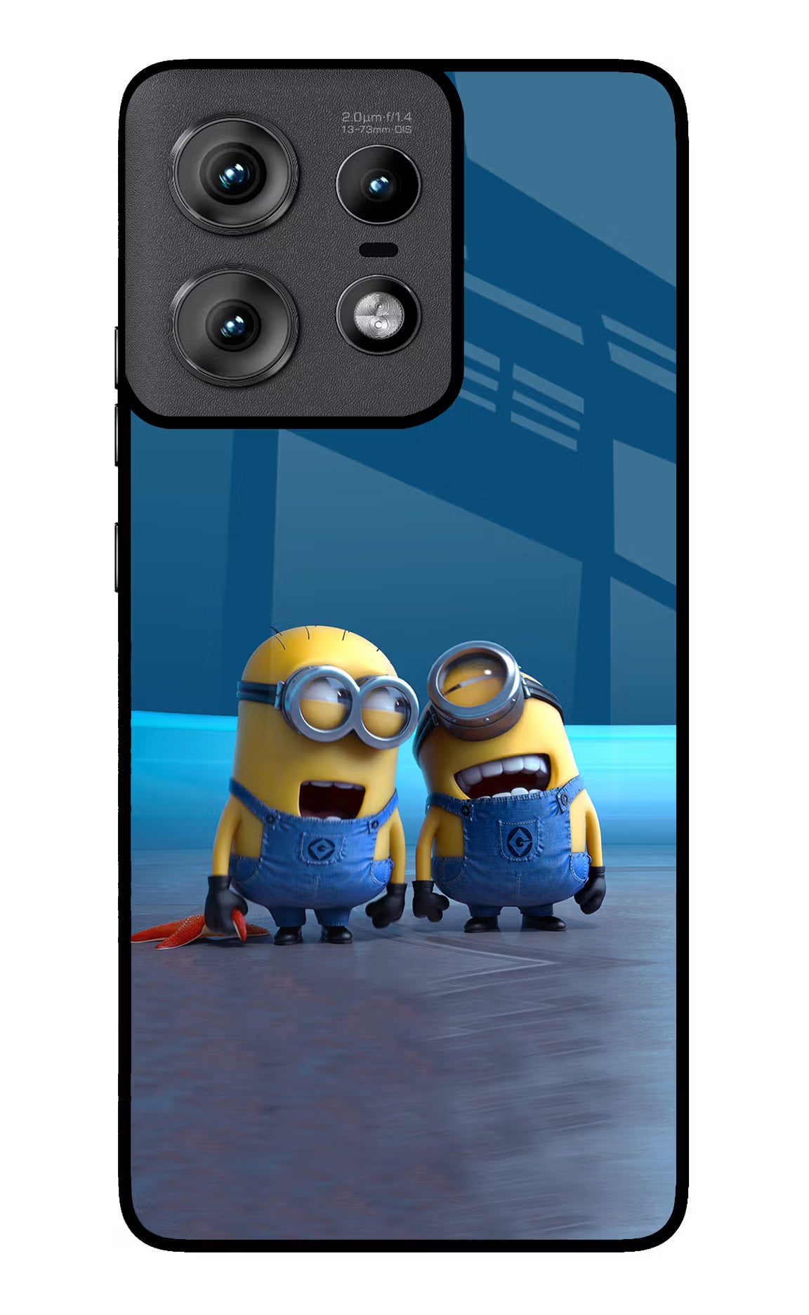 Minion Laughing Moto Edge 50 Pro 5G Glass Case Back Cover by Casekaro