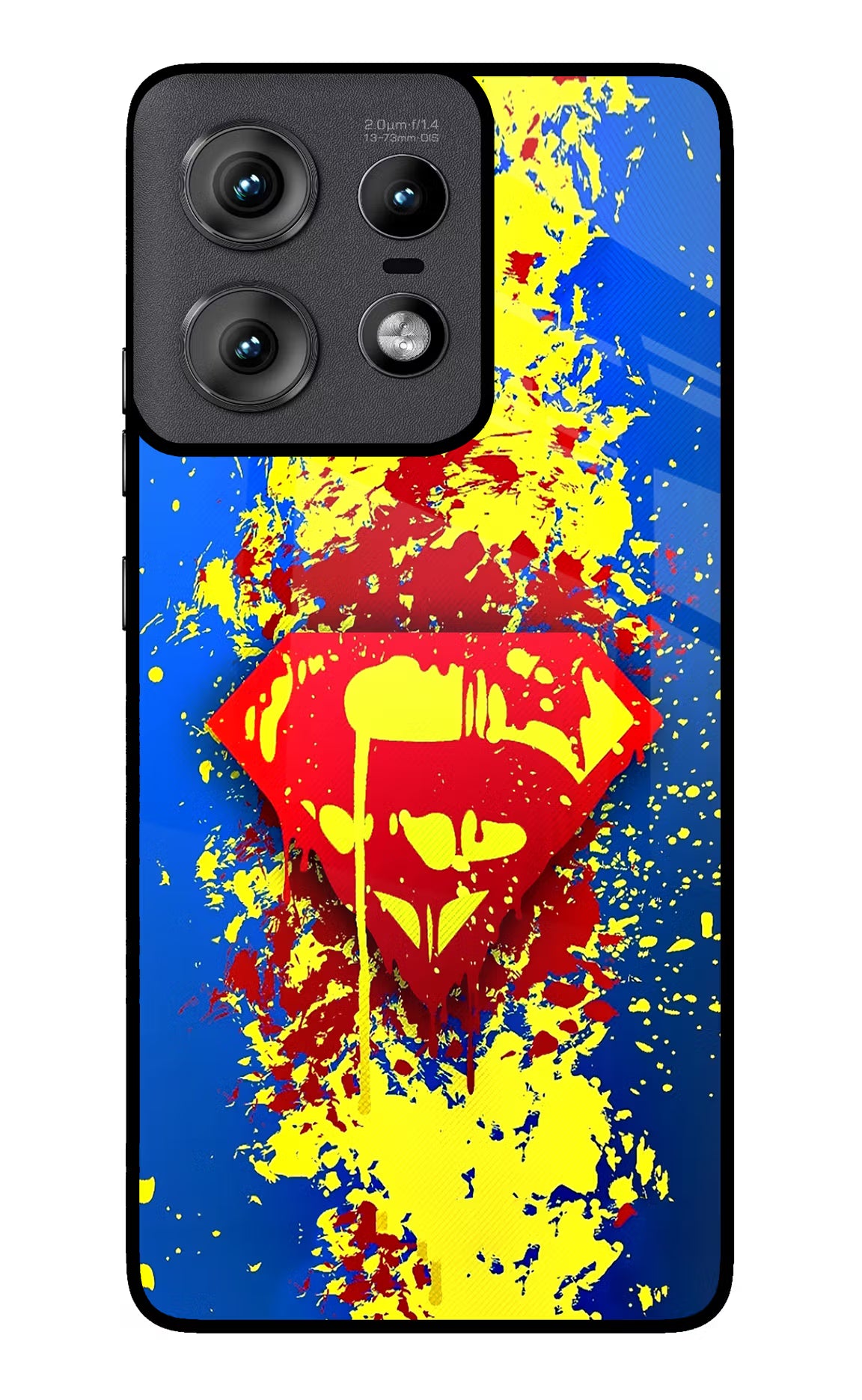Superman logo Moto Edge 50 Pro 5G Glass Case Back Cover by Casekaro