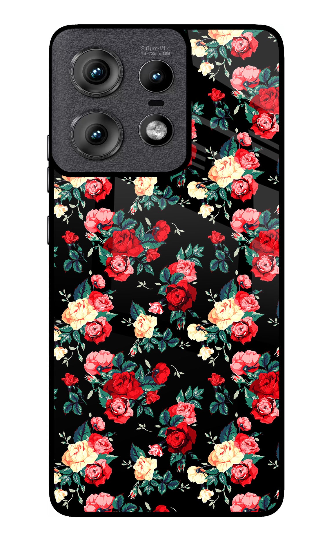 Rose Pattern Moto Edge 50 Pro 5G Glass Case